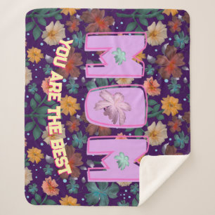 Couverture Sherpa Cadeau personnalisé de la fête des mères pour le b