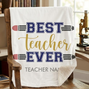 Couverture Sherpa Cadeau personnalisé Meilleur Professeur - Cadeau P