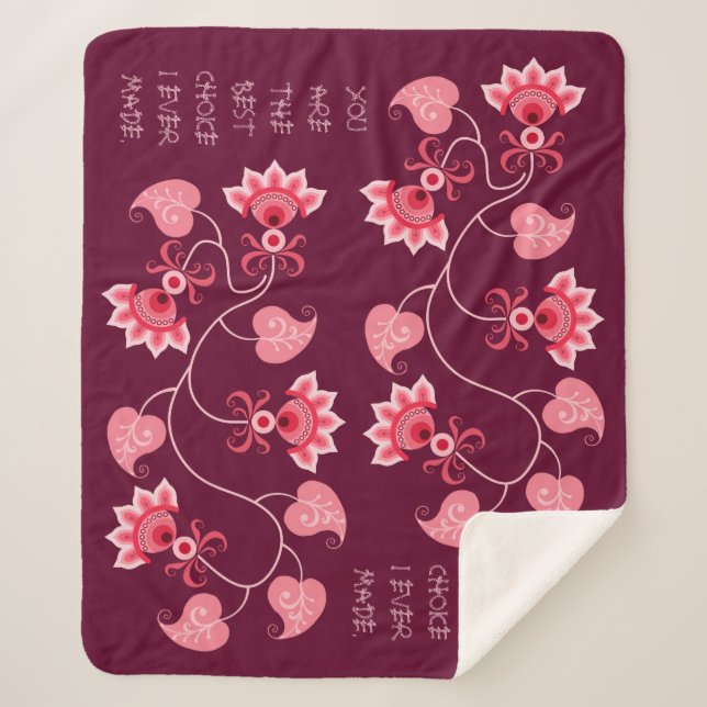 COUVERTURE SHERPA CADEAU POUR LE NOUVEL AN, ANNIVERSAIRE, VALENTINE, (Devant)