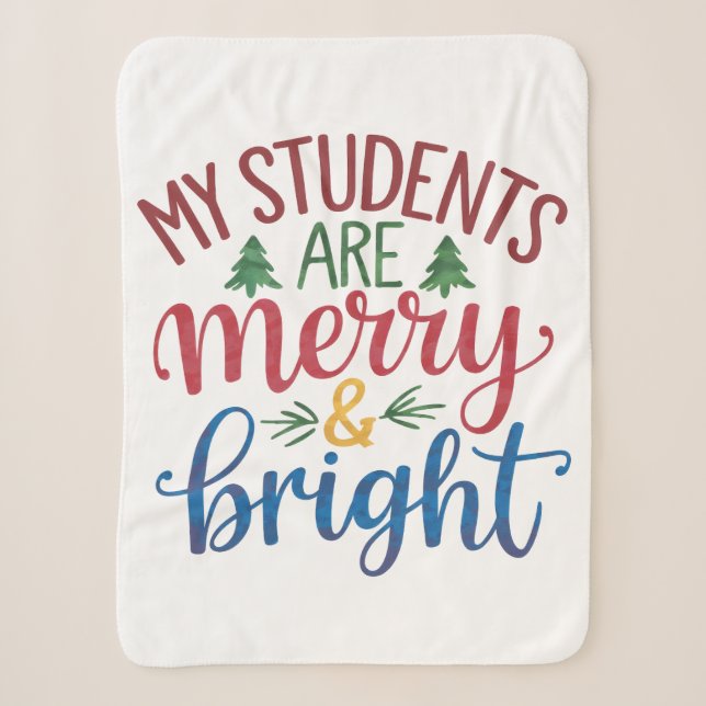 Couverture Sherpa Cadeau pour l'enseignant | Mes élèves sont joyeux  (Devant)