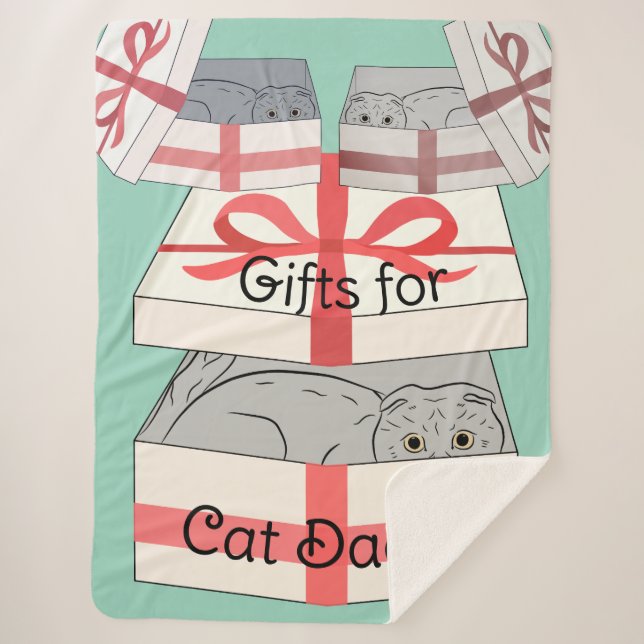 Couverture Sherpa Cadeaux Chat Daddy Sherpa Blanket (Devant)