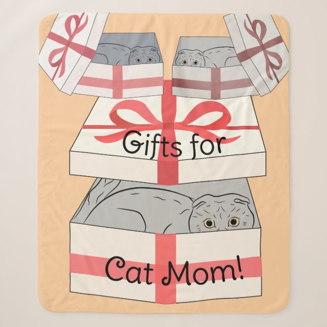 Couverture Sherpa Cadeaux Chat Maman Sherpa Blanket (Devant)
