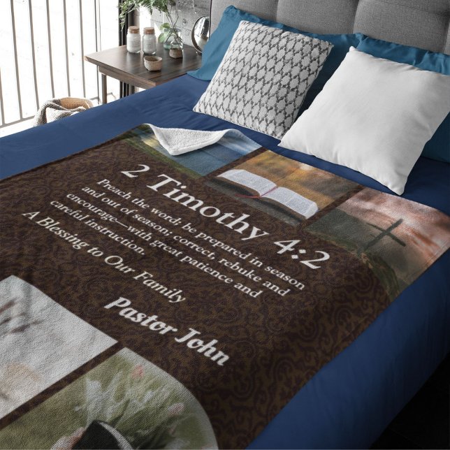 Couverture Sherpa Cadeaux de Noël personnalisés pour les Pasteurs Br (Unique Christmas Gifts for Pastors)