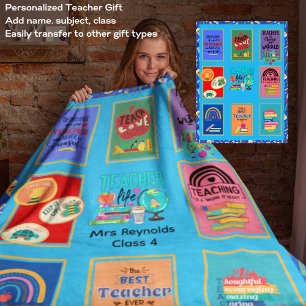 Couverture Sherpa Cadeaux d'enseignant personnalisé Appréciation Mer