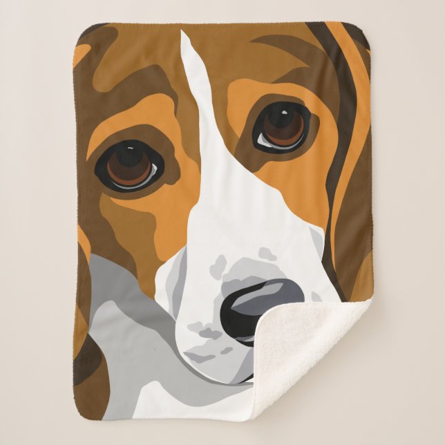 Couverture Sherpa Cadeaux pour amateur de Beagle (Devant)