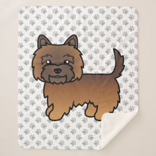 Couverture Sherpa Cairn Terrier tacheté rouge Chien de dessin animé