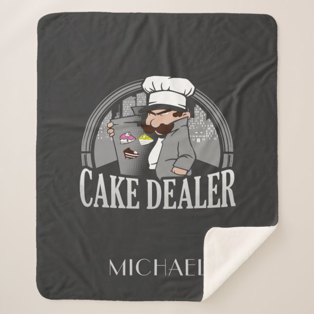 Couverture Sherpa Cake Dealer Funny Bakery Propriétaire Gag (Devant)
