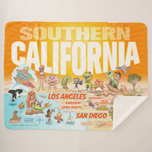 Couverture Sherpa California Beach Paradise (Devant (Horizontal))
