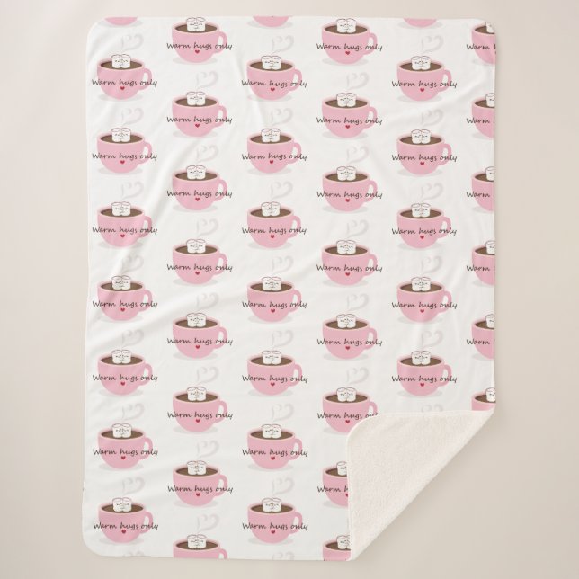 Couverture Sherpa Câlins chauds uniquement Marshmallow Cocoa Hug Doo (Devant)