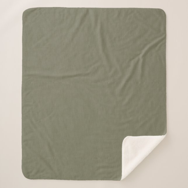Couverture Sherpa Calm & simple olive green textured background  (Devant)