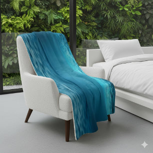 Couverture Sherpa Calme Lumière Bleue de l'Océan Sous-Marin