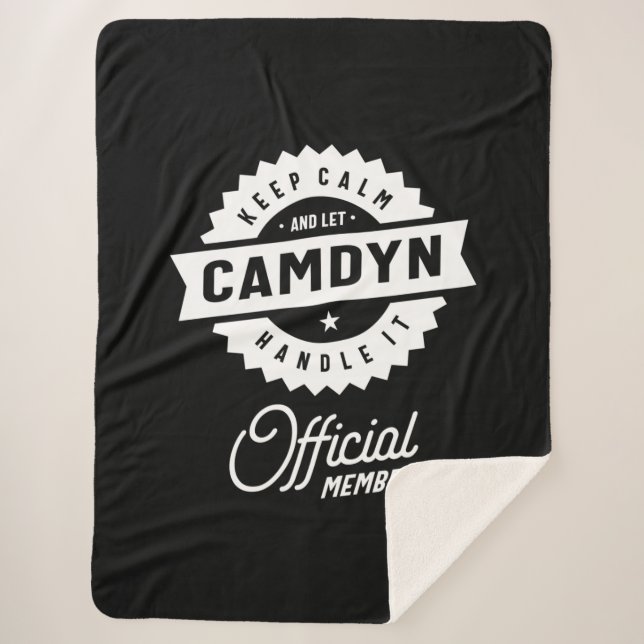Couverture Sherpa Camdyn Nom personnalisé Cadeau Anniversaire (Devant)