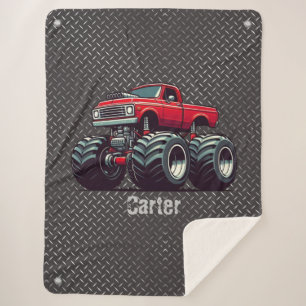 Couverture Sherpa Camion monstre rouge