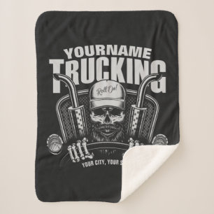 Couverture Sherpa Camionnage personnalisé Camionneur de crâne Camion