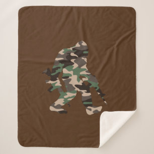 Couverture Sherpa Camo Bigfoot Sasquatch