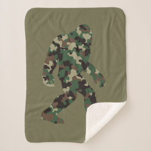 Couverture Sherpa Camo Bigfoot Sasquatch