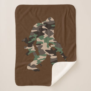 Couverture Sherpa Camo Bigfoot Sasquatch
