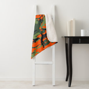 Couverture Sherpa Camouflage orange et vert, Militaire, Armée