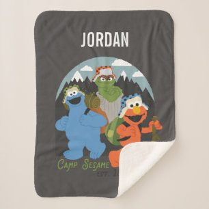 Couverture Sherpa Camp Sesame Street EST. 1969   Ajouter Votre Nom