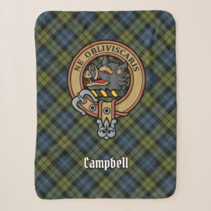 Couverture Sherpa Campbell Crest sur Tartan