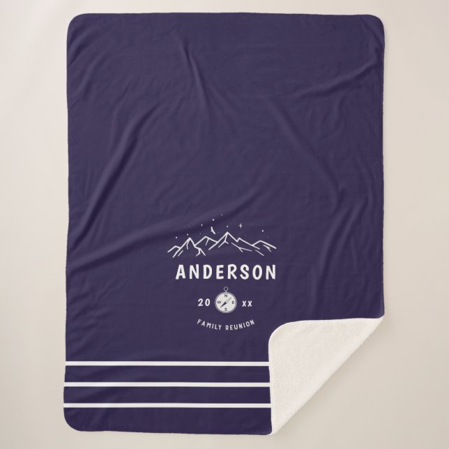 Couverture Sherpa Camping rustique Réunion familiale personnalisée (Devant)