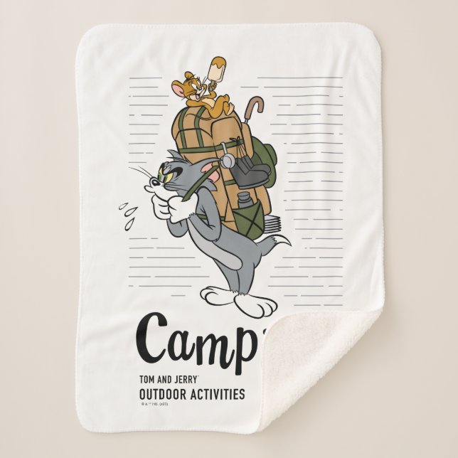 Couverture Sherpa Camping Tom & Jerry (Devant)