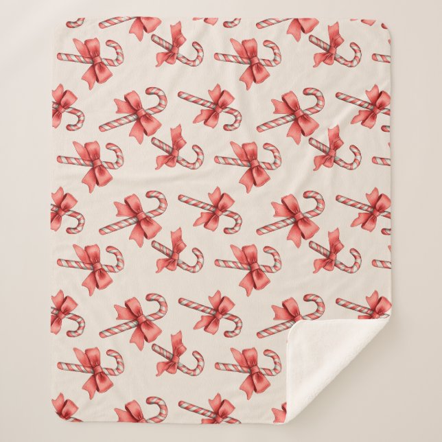 Couverture Sherpa Canneberges de Noël (Devant)