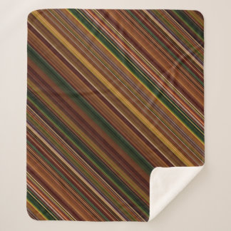 Couverture Sherpa Canopée d'automne Brown et verte