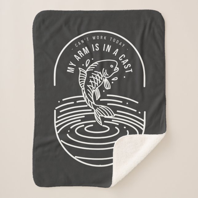 Couverture Sherpa Cant Travailler Aujourd'Hui Mon Bras Est Dans Le P (Devant)