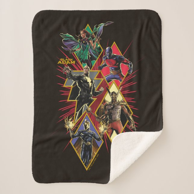 Couverture Sherpa Caractère Adam noir Diamètre Burst Graphic (Devant)