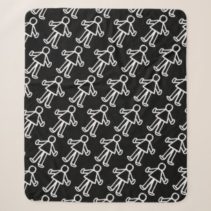 Couverture Sherpa Caractère de la figure de l'étiquette pointillée  