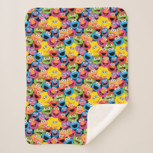 Couverture Sherpa Caractère de rue Sésame Face au Motif