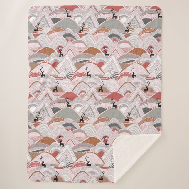 Couverture Sherpa caribou sienne (Devant)