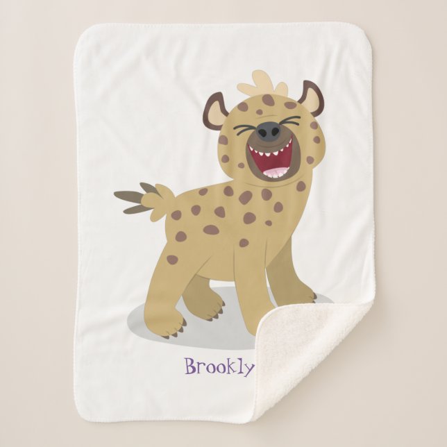 Couverture Sherpa Caricature amusante hyena riant illustration (Devant)