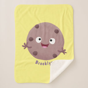 Couverture Sherpa Caricature de biscuit à puce en chocolat