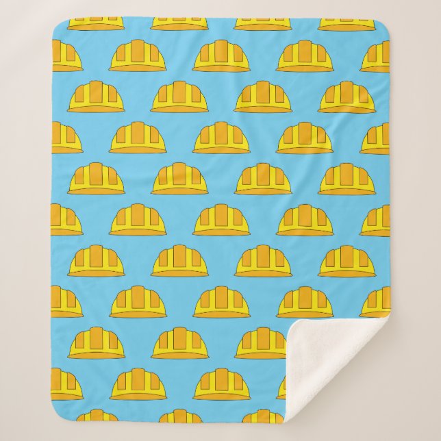Couverture Sherpa Caricature de Casquette dur jaune (Devant)