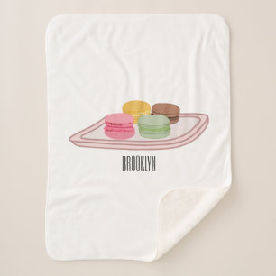 Couverture Sherpa Caricature de Macaron