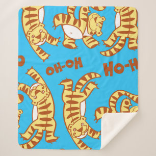 Couverture Sherpa Caricature De Tiger Cubs : Drôle Sans Seamless.