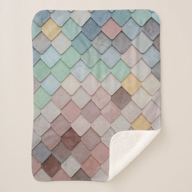 Couverture Sherpa Carreaux (Devant)