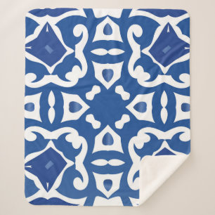 Couverture Sherpa Carreaux en céramique azulejo portugal. p transpar