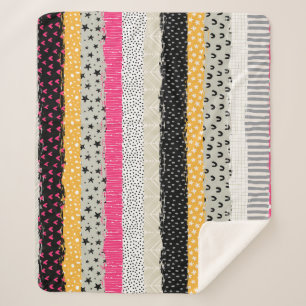 Couverture Sherpa Carrelage en Patchwork : Conception Versatile Sans