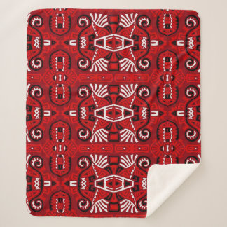 Couverture Sherpa Carrelage ethnique Vintage Boho