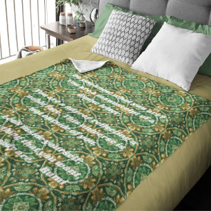 Couverture Sherpa Carrelage Vintage personnalisé Nowruz Perse Nouvel