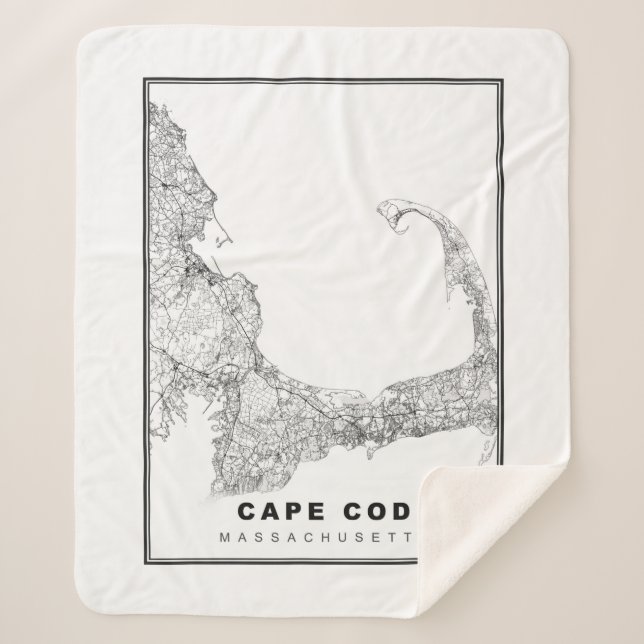 Couverture Sherpa Carte Cape Cod (Devant)
