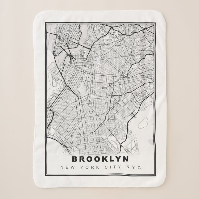Couverture Sherpa Carte de Brooklyn (Devant)
