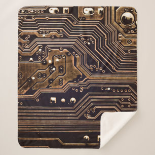 Couverture Sherpa Carte de circuit en or. Matériel informatique élec