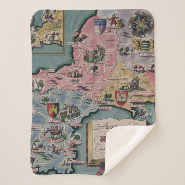 Couverture Sherpa Carte de Dunlop du pays occidental, Angleterre (Devant)
