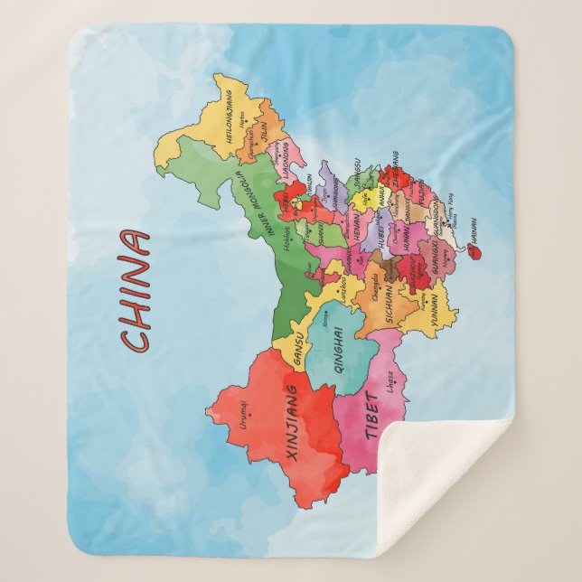 Couverture Sherpa Carte de la Chine (Devant)