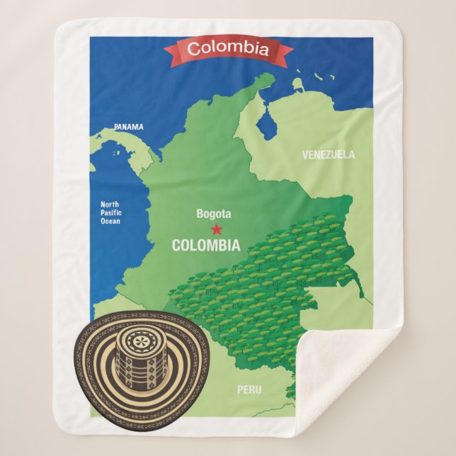Couverture Sherpa Carte de la Colombie (Devant)