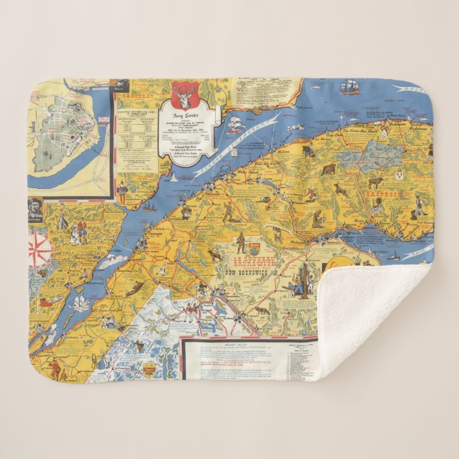 Couverture Sherpa Carte de Vacanes, Québec, Gaspesie (Canada) (Devant (Horizontal))
